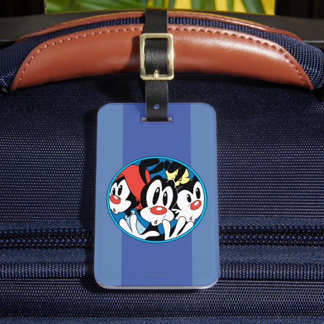 Animaniacs | Warner Siblings Circle Graphic Gepäckanhänger (Vorderseite Insitu 2)
