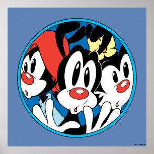 Animaniacs   Warner Siblings Circle Graphic Poster