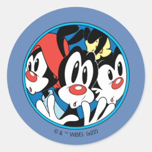 Animaniacs Warner Siblings Circle Graphic Runder Aufkleber