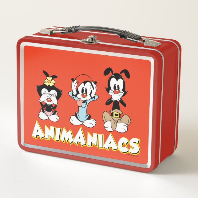 Animaniacs | Warner Siblings "No Evil" Graphic Metall Brotdose (Vorderseite)