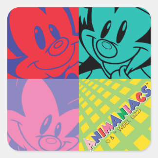 Animaniacs | Warner Siblings Pop Art Graphic Quadratischer Aufkleber