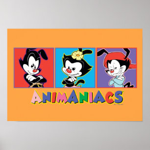 Animaniacs   Yakko, Dot, & Wakko Panel Grafik Poster