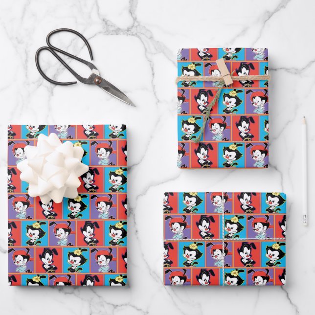 Animaniacs Yakko, | Dot, & Wakko Panel Graphic Geschenkpapier Set (Vorderseite)