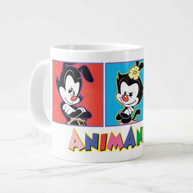 Animaniacs Yakko, | Dot, & Wakko Panel Graphic Jumbo-Tasse (Vorderseite Links)