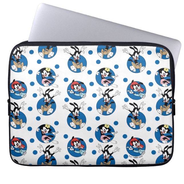Animaniacs | Yakko, Wakko & Dot Circle Pattern Laptopschutzhülle (Vorderseite)