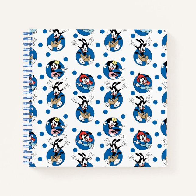 Animaniacs | Yakko, Wakko & Dot Circle Pattern Notizbuch (Vorderseite)