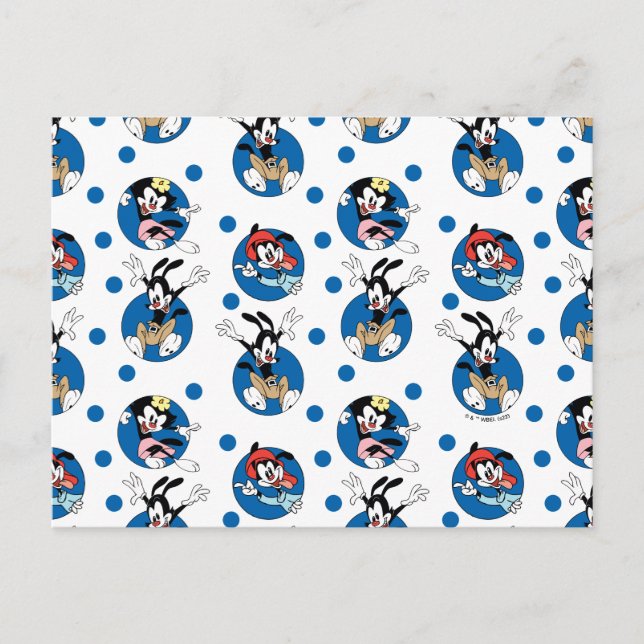 Animaniacs | Yakko, Wakko & Dot Circle Pattern Postkarte (Vorderseite)