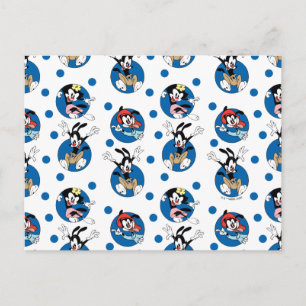 Animaniacs Yakko, Wakko & Dot Circle Pattern Postkarte