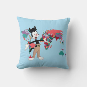 Animaniacs   Yakkos Weltkarte Grafik Kissen