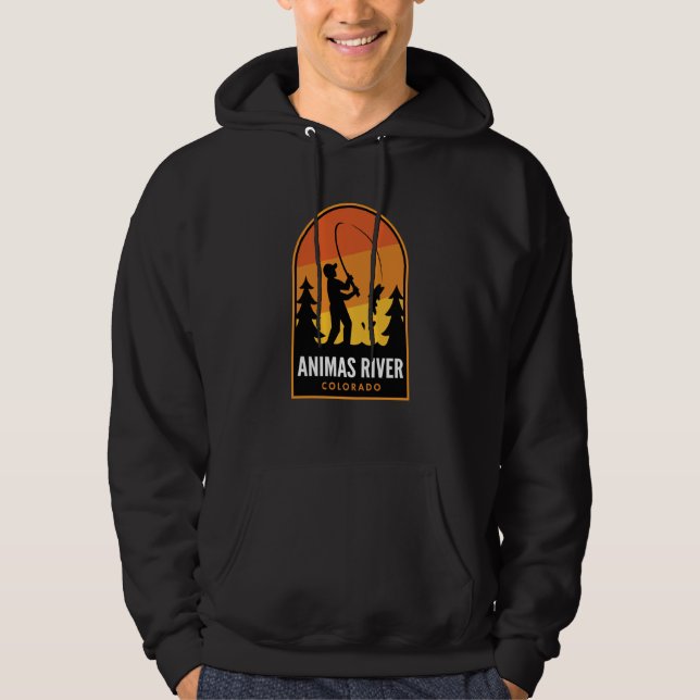 Animas River Colorado Fishing Hoodie (Vorderseite)