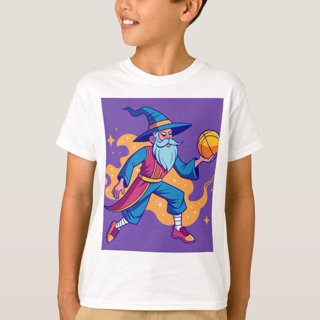Animated Basketball Wizard (Kids) T-Shirt (Vorderseite)