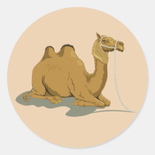 Animated Camel Runder Aufkleber