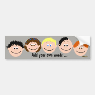 Animated Kids Faces (Original kapskids Gesichter) Autoaufkleber