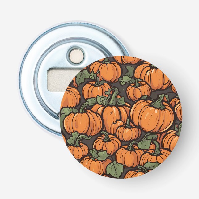 Animated Niedlich Pumpkin Minimalistischen Fall Ha Flaschenöffner (Vorderseite)