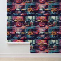 Animated Retro-Rennwagen Pop Kunst Fantasy-Welt