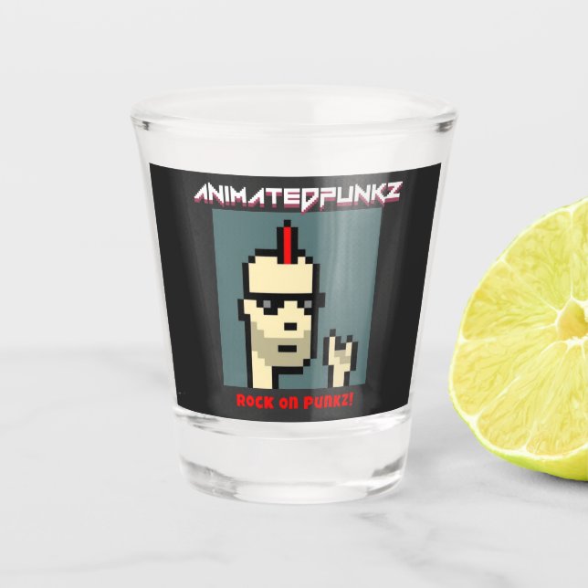 AnimatedPunkz - Seltenes OG - Rock'n'Roll #463 Schnapsglas (Vorderseite)