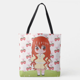 Animateurin glücklich mit Blume Tasche