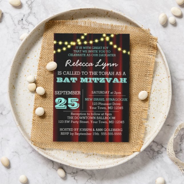 Animation Aqua Bat mitzvah Invitation (Créateur téléchargé)