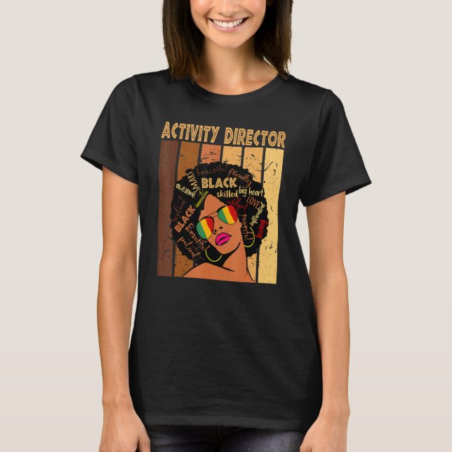 Animationsleiter Afro American Black Hist T-Shirt (Vorderseite)