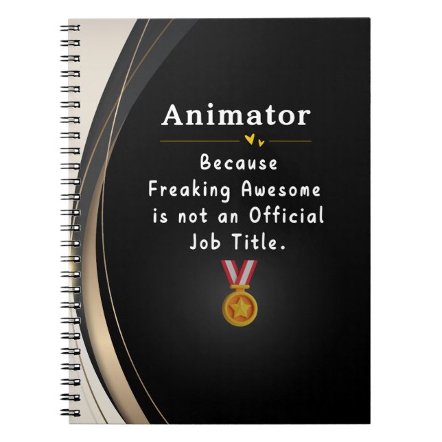 Animator-Notebook - Funny & Motivierend Geschenk Notizblock (Vorderseite)
