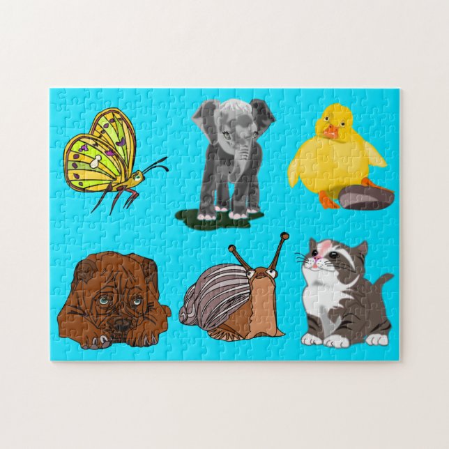 Animaux Amis Jigsaw Puzzle Cadeau (Horizontal)
