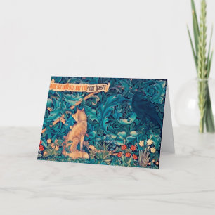 Animaux dans la forêt, carte William Morris