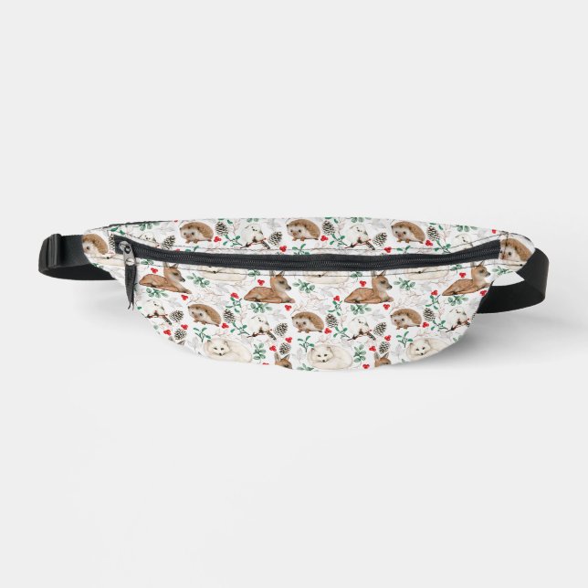 Animaux de bois, motif de Noël blanc (Recto)