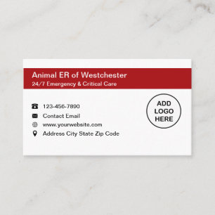 Animaux de compagnie Cartes de visite Médicales d'