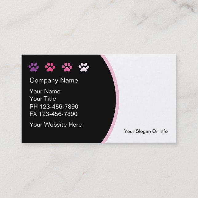 Animaux de compagnie Cartes de visite Nouveau tend (Devant)
