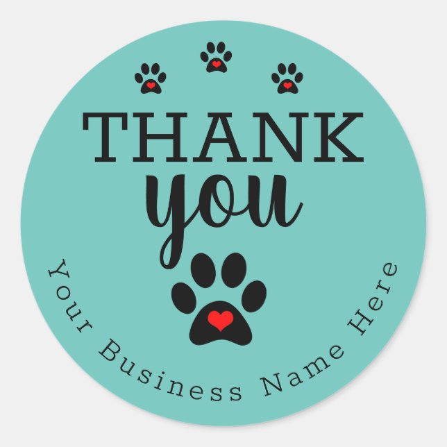 Animaux de compagnie, Chien Paw Stickers Merci per (Devant)