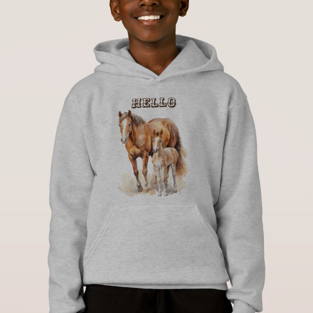 Animaux de ferme personnalisés "Bonjour" Baby Hors (Devant)