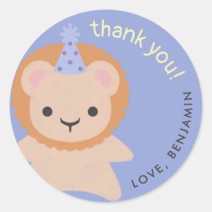 Animaux de fête Anniversaire Sticker Merci simple