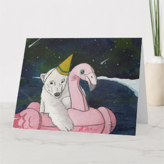 Animaux de fête : carte d'ours polaire 8,5 po x 11