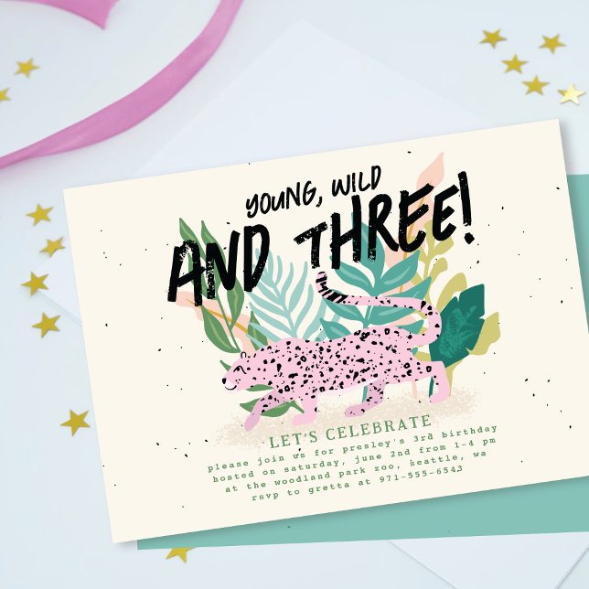 Animaux de fête sauvage Invitation de la fête Anni (Créateur téléchargé)