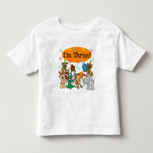 Animaux de fête T-shirts 3e anniversaire