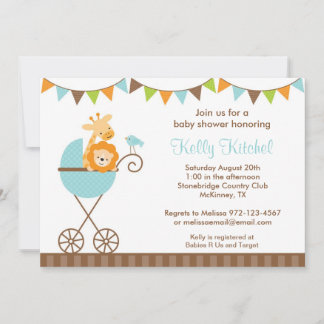 Animaux de la Jungle et invitations au Bunting