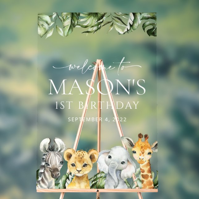 Animaux de la jungle, Safari, Un sauvage, Bienvenu (Neutre)