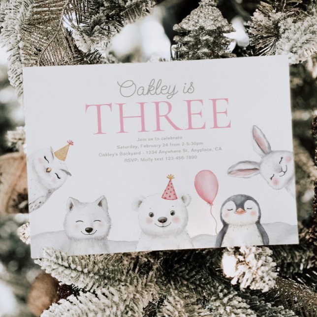 Animaux de l'Arctique Invitation d'anniversaire (Créateur téléchargé)