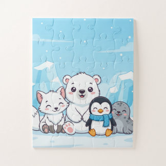 Animaux de l'Arctique Puzzle Enfants | Ours Polair