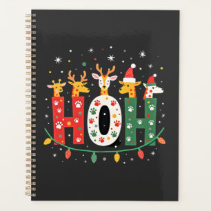 Animaux de Noël girafe chapeau de Père Noël Ho Ho 