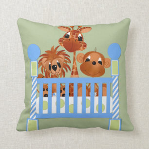 Animaux de zoo, huche, coussin de bébé