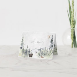 Animaux des bois | Merci du Baby shower forestier