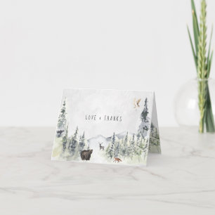 Animaux des bois   Merci du Baby shower forestier