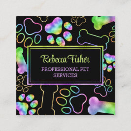 Animaux domestiques assis, Chien marchant, Carte d