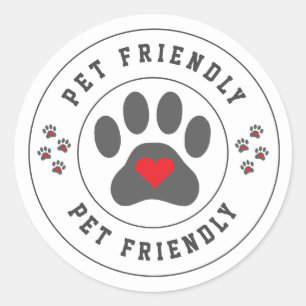 Animaux Étiquettes avec patte cardiaque