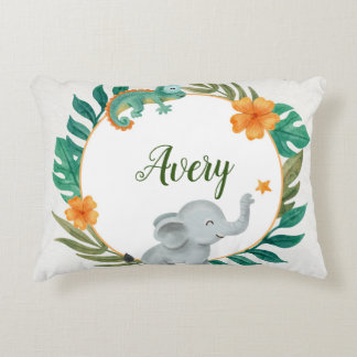 Animaux floraux personnalisés Coussin d'accent