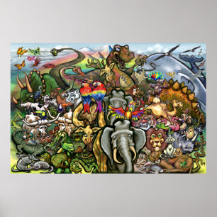 Animaux Grand & Petit Poster