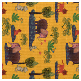 Animaux imaginaires : lions, souris, tissu