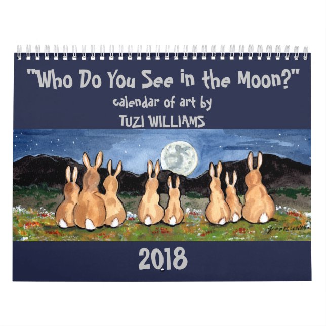 Animaux La Lune N'Importe Quelle Année Calendrier  (Protection)