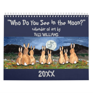 Animaux La Lune N'Importe Quelle Année Calendrier